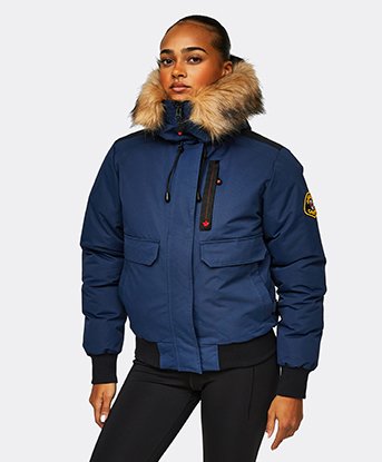 Womens Gabellia Hooded Bomber Jacket