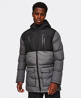 Colour Block Parka Jacket