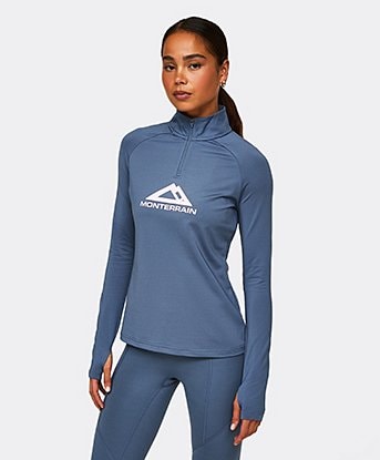 Womens Glide Quarter Zip Long Sleeve T-Shirt
