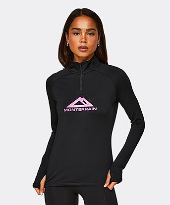 Half zip track top womens sales