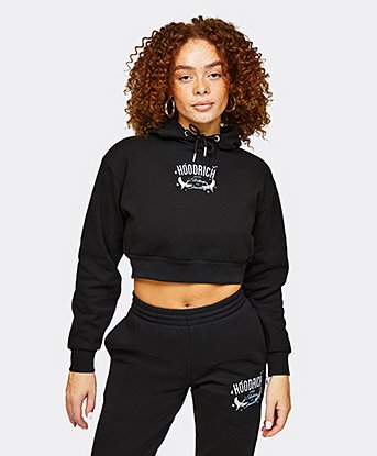 Womens Shadow Crop Hoodie