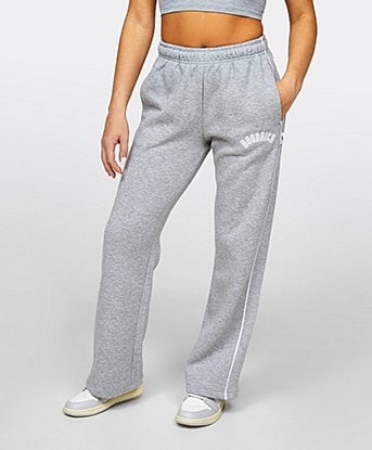 Hoodrich Womens Degree Open Hem Pant Heather Grey White Footasylum