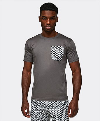 Illusion Print Pocket T-Shirt