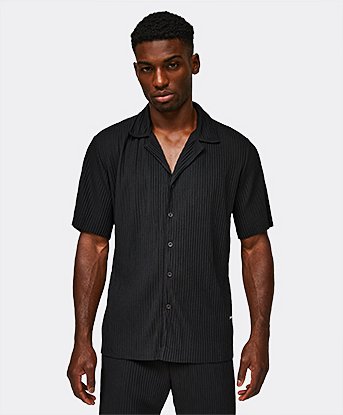 Pleated Short Sleeve Shirt