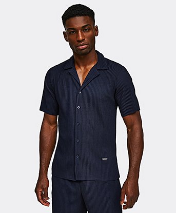 Pleated Short Sleeve Shirt