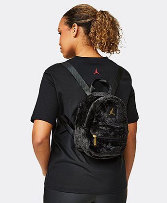Womens Faux Fur Mini Backpack