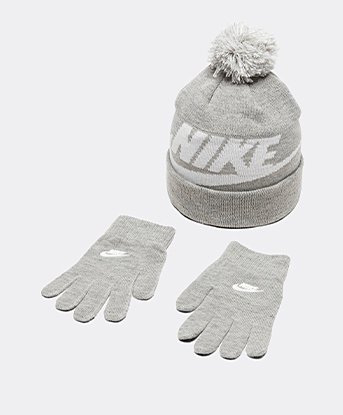 Junior Swoosh Pom Beanie and Glove Set
