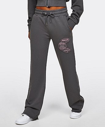 Womens Raw Edge OG Badge Open Hem Fleece Pant