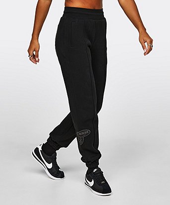Womens Bubble Back Print Fleece Pant