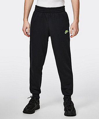 Nike Junior Club Fleece Jog Pant Black Volt Footasylum