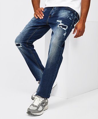 Remergio Mid Wash Loose Denim Jean