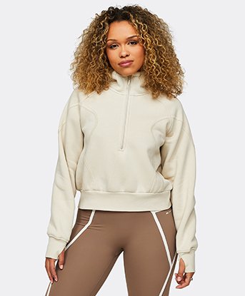 Womens Mantra Fleece Quarter Zip Hoodie