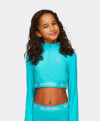 Girls Icon Quarter Zip Top