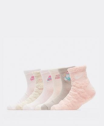 Girls 6 Pack Flow-Ral Ankle Sock