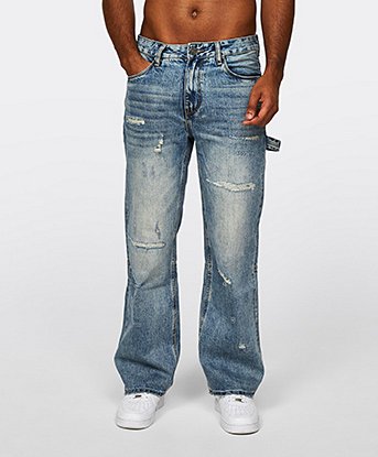 Stressed Hammer Loop Jean