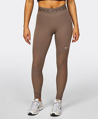 Womens Pro Dri-FIT Mid-Rise Mesh Insert Legging