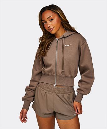 Womens Phoenix Oversize Cropped Full Zip Hoodie