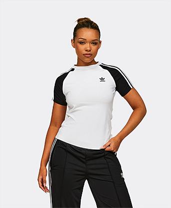 Womens Adicolor 3-Stripes Raglan Slim Fit T-Shirt