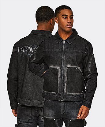 Carpenter Spray Denim Workwear Jacket