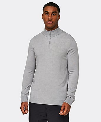Half Zip Knitted Track Top