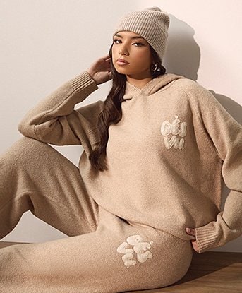 Womens Bubble Knit Hoodie