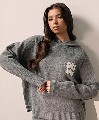 Womens Bubble Knit Hoodie
