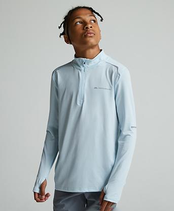 Junior Bolt Space Dye Quarter Zip Top