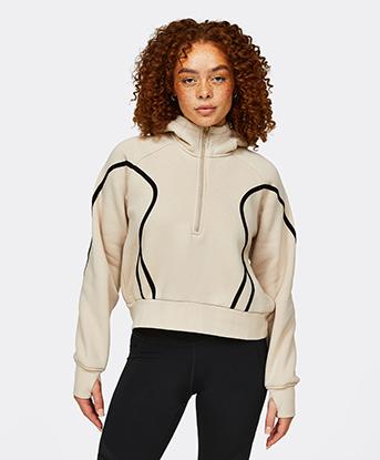Womens Mantra Fleece Quarter Zip Hoodie