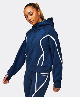 Womens Mantra Fleece Quarter Zip Hoodie