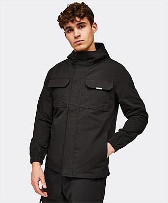 Woven Ripstop Hooded Overshirt