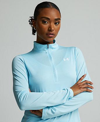 Womens Tech Twist Half Zip T-Shirt