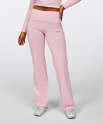 Womens High-Rise Fold Over Pant