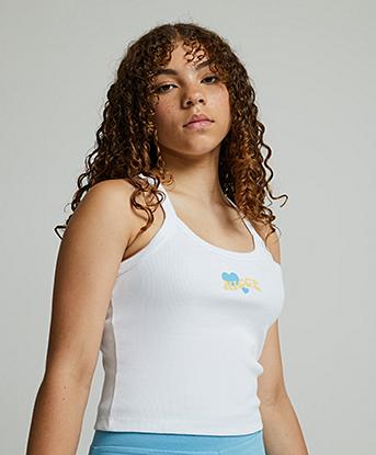 Girls Peridot Cropped Vest Top