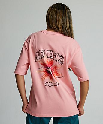 Womens Summer Glow Flower Graphic T-Shirt