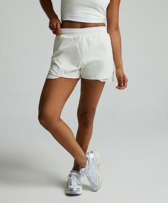 Womens Woven Pleat Short