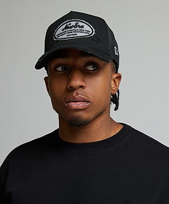 Oval Distressed Trucker Patch Cap