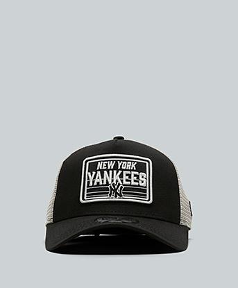 NY Yankees MLB Patch 9FORTY A-Frame Trucker Adjustable Cap