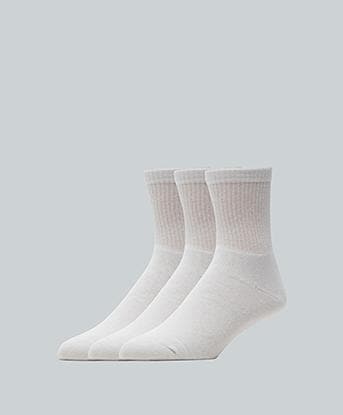 3 Pack Womens Sole Branded Mid-Calf Crew Sock