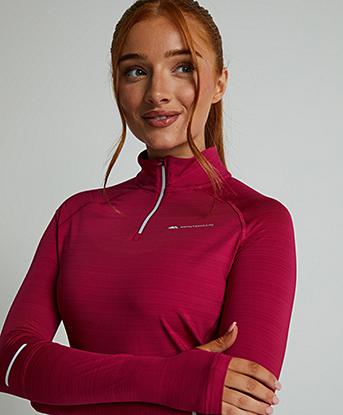 Monterrain Womens Lyder 2.0 Quarter Zip Long Sleeve Top