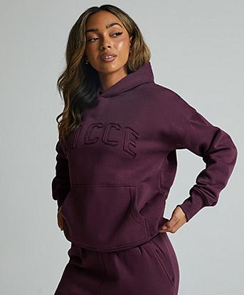 Nicce Womens Lunara Overhead Hoodie Mulberry Purple Footasylum