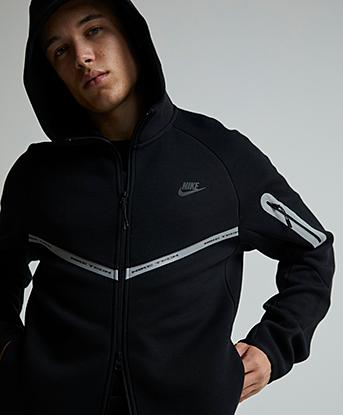 Nike Tech Fleece Reflective Windrunner Hoodie | Black / Reflective