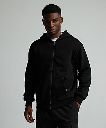 Relaxed Zip Through Hoodie