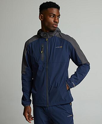 Alpyrex Proflux Poly Fleece Full Zip Hoodie | Jet Black / Asphalt