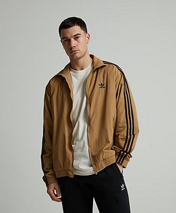 adidas Originals Woven Firebird Track Top | Cardboard / Black