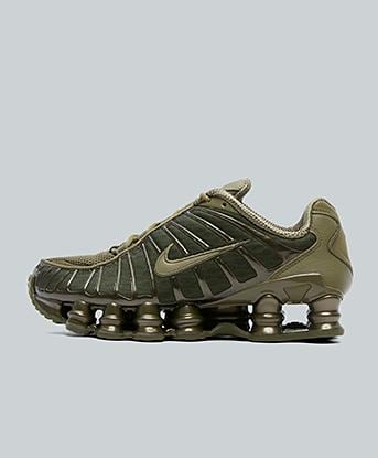 Nike Womens Shox TL Trainer | Medium Olive / Black | Footasylum