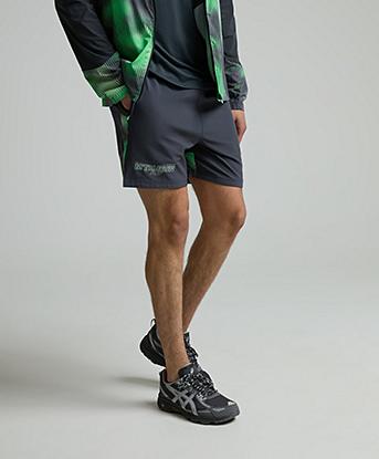 Montirex MTX Run Disperse Short | Cement Grey / Iced Matcha