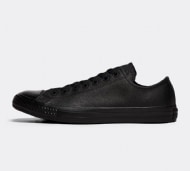 Converse Chuck Taylor All Star Ox Leather Mono Trainer - Black - Size 10