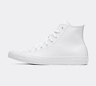 Converse Chuck Taylor All Star High Leather Mono Trainer - White - Size 7