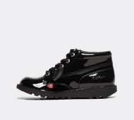 Kickers Junior Core Kick High Patent Boot - Black - Size 3