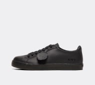Kickers Junior Tovni Lacer Leather Shoe - Black - Size 4